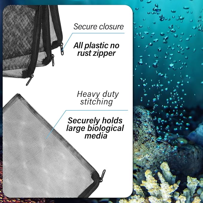 500 Pieces Bio Filter Balls Black Bio Balls for Aquarium Filter Pond Filter 1.02 Inch Internal Bioballs Filter Media with 5 Pieces Aquarium Filter Media Bags Mesh Bags with Zipper for Fish Tank Pond-PurrikoPets