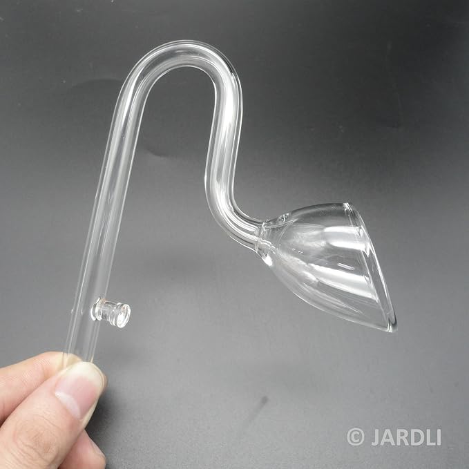 Glass Lily Pipe Outflow for Aquarium Planted Tank (10mm for 9/12mm (3/8" ID) tubing)-PurrikoPets