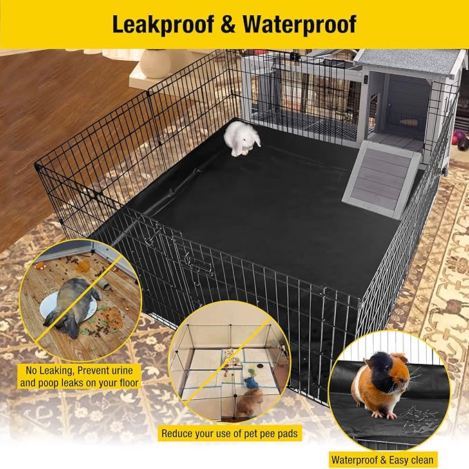 Aivituvin Rabbit Pen Indoor Bunny Pet Playpen Large Guinea Pig Outdoor Exercise Run Pet Enclosure-Playpen ONLY-PurrikoPets