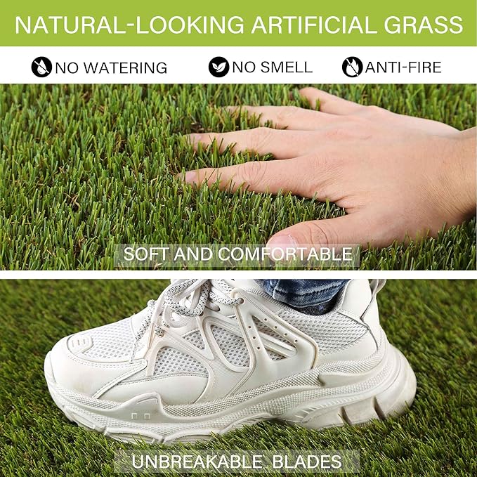 Dog Grass Pads 5 x 10 FT in Artificial Grass Pee Pads for Dogs Potty Fake Grass Rug Turf Mat for Dogs Training Indoor Outdoor Garden Lawn Artificial Grass Rug-PurrikoPets