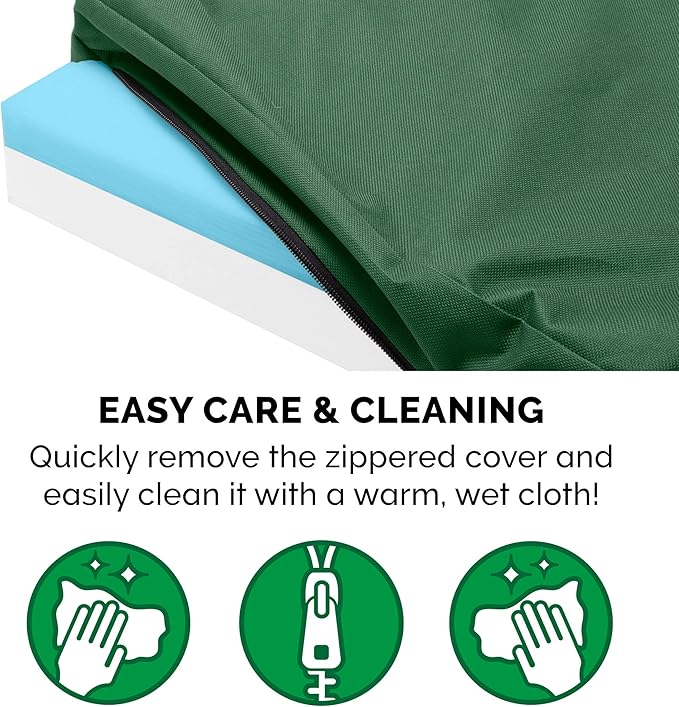 Furhaven Water-Resistant Cooling Gel Dog Bed for Medium/Small Dogs w/ Removable Washable Cover, For Dogs Up to 35 lbs - Indoor/Outdoor Logo Print Oxford Polycanvas Mattress - Forest, Medium-PurrikoPets