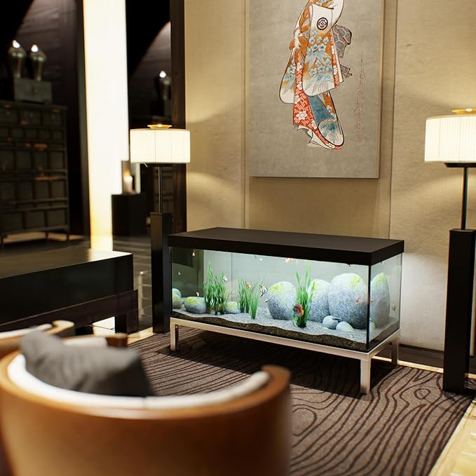 20 in X 36 in. Aquarium Stand | Industrial Style Aluminum Fish Tank Base with Open Frame Design-PurrikoPets