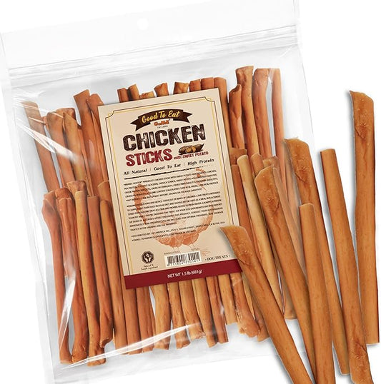 Gootoe Chicken Dog Treats – Chicken Sticks with Sweet Potato 1.5 lb – All Natural, Grain-Free, Low Fat, Premium Training Chews, Healthy & Easily Digestible-PurrikoPets