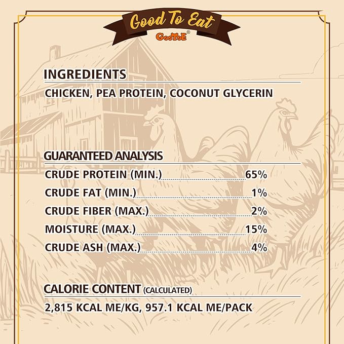 Gootoe Chicken Dog Treats – Chicken Roll 12oz – All Natural, Grain-Free, Low Fat, Premium Training Chews, Healthy & Easily Digestible-PurrikoPets