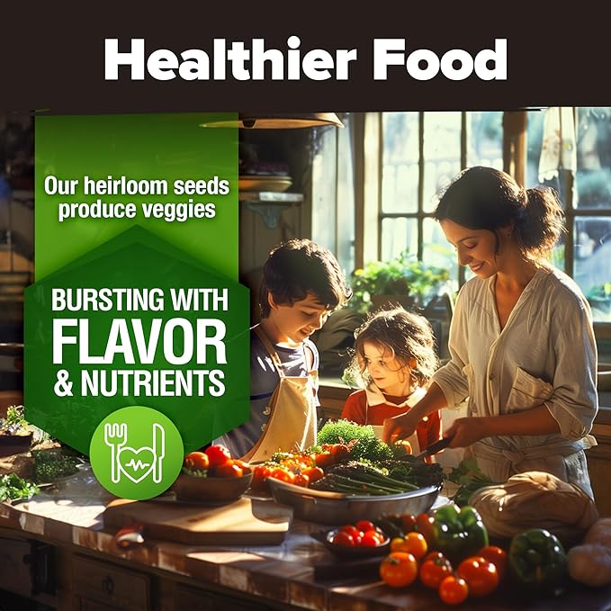 32 Heirloom Vegetable and Fruit Seeds for Planting - 16,000+ Seeds | Non-GMO Survival Seed Vault | High Germination | 32 Varieties of Vegetable Seeds for Your Home Survival Garden-PurrikoPets