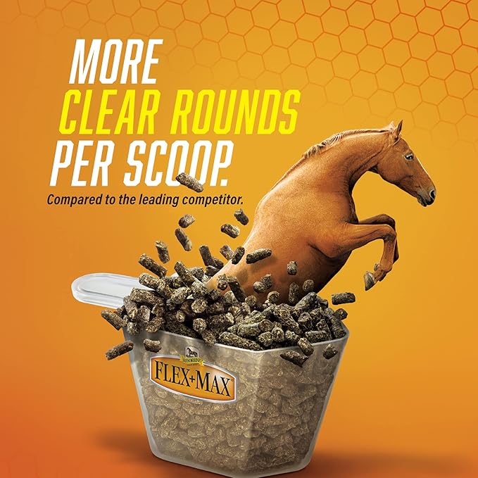 Absorbine Flex+Max Horse Joint Supplement Pellets, Highly Palatable, Comprehensive Equine Formula with Glucosamine, MSM, Chondroitin & Flaxseed, 5lb Bag / 30 Day Supply-PurrikoPets