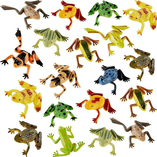 48 Pieces Plastic Frogs Toy Mini Vinyl Realistic Frog Decorations Fun Rain Forest Character Figures Lifelike Toy for Rana Crafting Party Supplies Home Decor Game-PurrikoPets