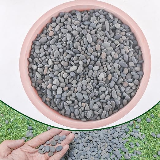 2.4lb River Rocks Pebbles for Plants & Succulents, Decorative Outdoor Landscaping & Aquarium Garden Rocks-PurrikoPets