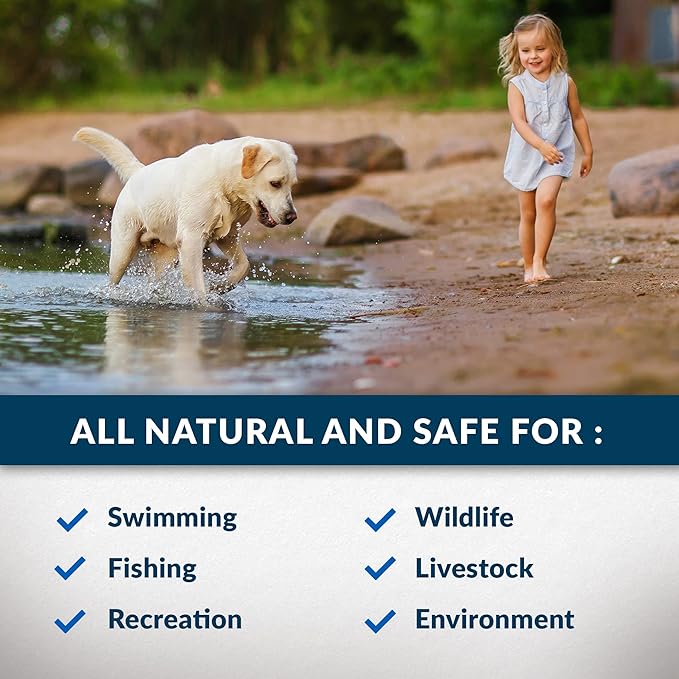 Airmax Twilight Blue Pond Dye 4X Concentrate for Outdoor Ponds & Lakes, Natural Pond Colorant & Beauty Enhancer, Block Ultraviolet Rays, Fish, Bird & Livestock Safe, Easy Liquid Application,1 Quart-PurrikoPets