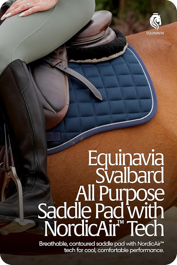 Equinavia Svalbard NordicAir™ Tech All Purpose Saddle Pad | Breathable Micromesh | Contoured Shape-PurrikoPets