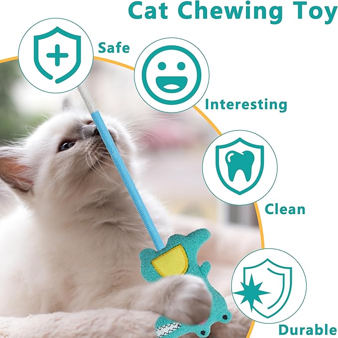3pcs Safe Cat Rope Toy with Catnip,Teeth Clean Toy for Cat, Cat Chew Toys for Indoor Cat,Kitten Interactive Toys-PurrikoPets