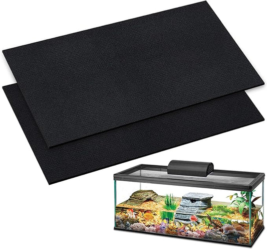 15 x 30 x 0.2 Inches Aquarium Leveling Mat 2PCS/Set Neoprene Non-Slip Shockproof Fish Tank Pad Waterproof Textured Surface for Uneven Surfaces Durable Fish Tank Mat with Easy-Cut Edges-PurrikoPets