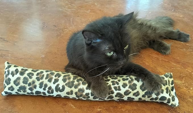 Extra Large 18" Catnip Kicker Toys/Kitty Kick Sticks/Cat-Nip Kick Sticks (Leopard) (Kickers Filled with 1 oz Premium Canadian Catnip)-PurrikoPets