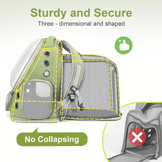 Expandable Cat Backpack,Cat Bubble Backpack Carrier for Carrying Cats, Pets and Small Dogs,Airline-Approved,Designed for Travel, Hiking, Walking,Car-PurrikoPets