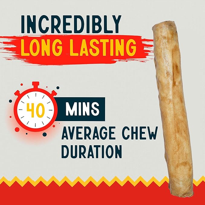 Canine Chews 10" Chicken Basted Dog Rawhide Retriever Rolls (50 Pack) - Natural Beef Dog Rawhide Chews - Healthy Dental Chews-PurrikoPets