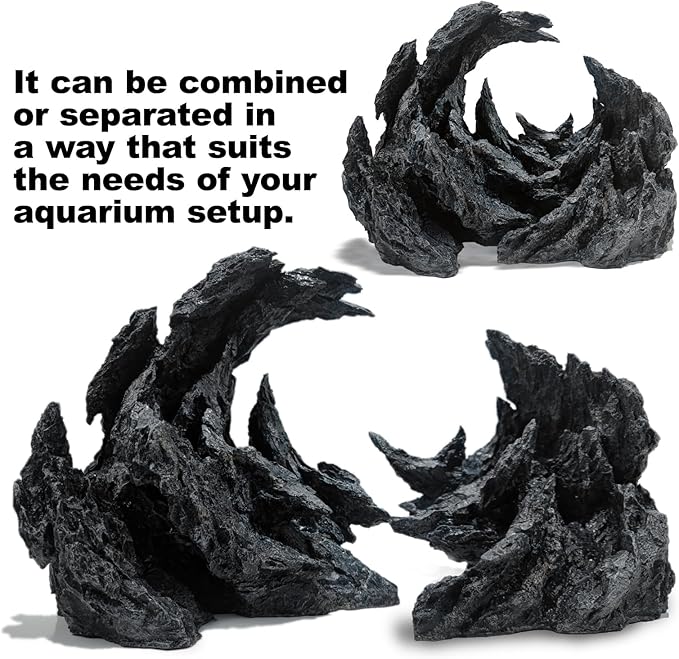Fish Tank Decor Rocks.Aquarium Decoration Model.Easy Superior Aquascape (Perched Canyon-15inch)-PurrikoPets