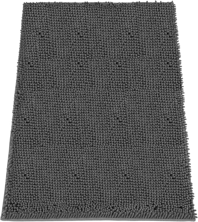Absorbent Dog Door Mat for Muddy Paws, 48" x 30" Chenille Indoor Mats for Entryway, Trap Dirt Front Door Mat Indoor Entrance Washable Non Slip Soft-PurrikoPets