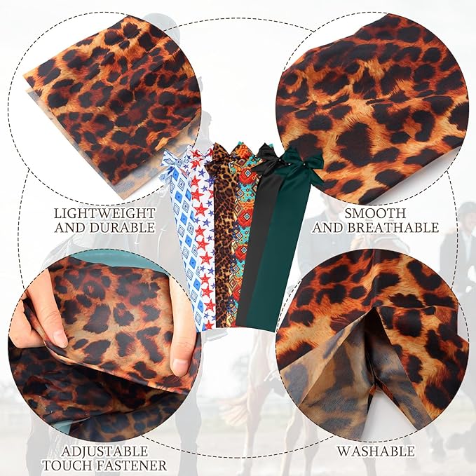 6 Pcs Horse Tail Bag Breathable Guard 22" Slip on Horse Care Tail Wrap 2 Strand Closure Straps Grooming Supplies to Keep from Dirt Breakage Rubbing 6 Designs(Vintage Style)-PurrikoPets