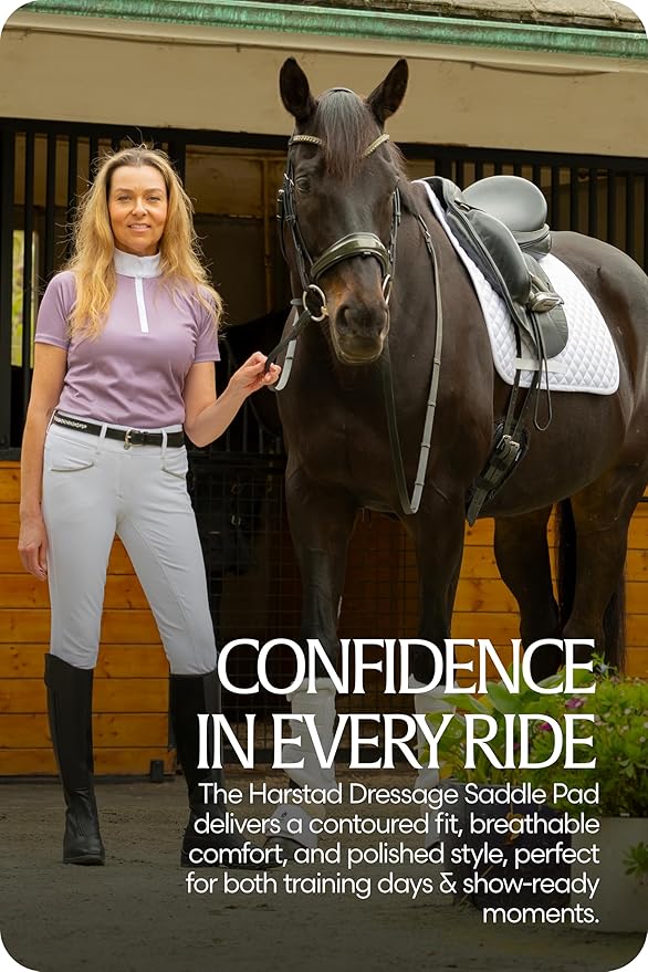 Equinavia Harstad Dressage Saddle Pad | Classic & Durable | Moisture-Wicking Tricot Backing-PurrikoPets