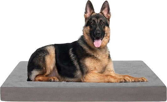 GOHOO Jumbo Dog Bed for Large Dogs, Orthopedic Memory Foam with Cooling Gel & Waterproof Lining-PurrikoPets