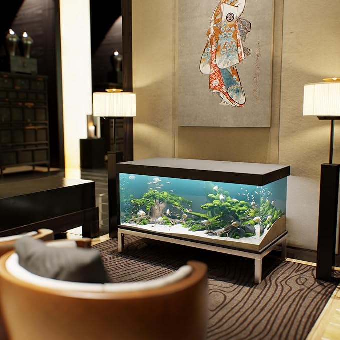 24 in X 48 in. Aquarium Stand | Industrial Style Aluminum Fish Tank Base with Open Frame Design-PurrikoPets