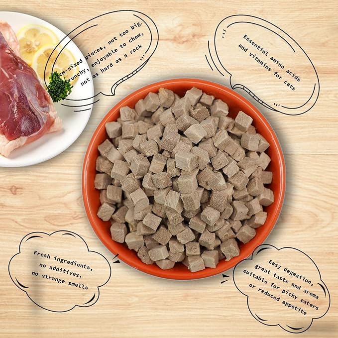 Freeze Dried Cat Treats - 100% Duck Breast Grain Free Raw - Natural Balance Limited Ingredient High Protein Cat Snack 115g/4.1oz - Picky Eater Challenger-PurrikoPets