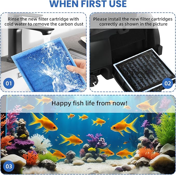 12 Pack Aquarium Filter Cartridges Designed for Maruneland Penguin Power Filter, Compatible with Marineland Penguin Power Filters 200/350, for Tech EZ-Change #3-PurrikoPets