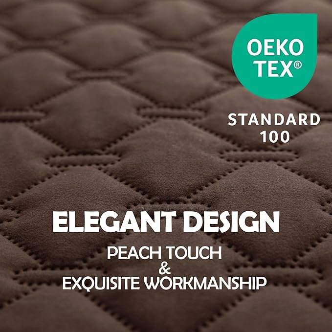 gogobunny 100% Double-Sided Waterproof Dog Bed Cover Pet Blanket Sofa Couch Furniture Protector for Puppy Large Dog Cat, Reversible (32x53 Inch (Pack of 1), Dark Chocolate/Light Chocolate)-PurrikoPets