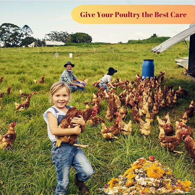 21 oz Chicken Nesting Herbs Flowers - 1.3lb Poultry Blend Herbs 12 Premium Nesting Box Herbs for Chicken Coop Refresher Boost Egg Laying Hens Herb Supplement for Backyard-PurrikoPets