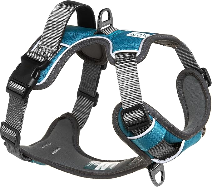 Embark Adventure Dog Harness, Reflective Trim No Pull Dog Harness Medium Sized Dogs - Military Grade Nylon, Front Clip with Gel Lined Handle.-PurrikoPets