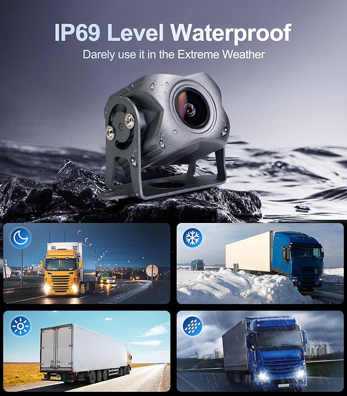 4 Channel 1080p Backup Camera Dash Cam for RV/Truck/Trailer/Van/SUV/Cars,10.2 Inch Touch Screen Quad Split Parking Monitor with DVR Recording/Playback/Bluetooth/FM Radio/Music/Video Player-PurrikoPets