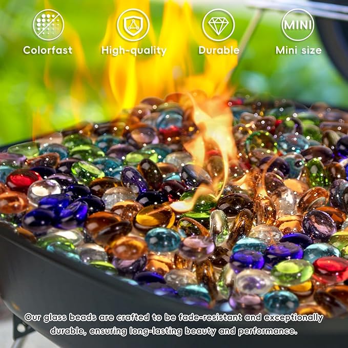 1 LB Purple Glass Marbles, Mini Flat Glass Beads~150 PCS for Vase Fillers, Floral Bottom Mancala Gems Pebbles Fish Tank Rocks for Table Aquarium,Home Decor Art Craft Supplies(0.5"~0.7")-PurrikoPets