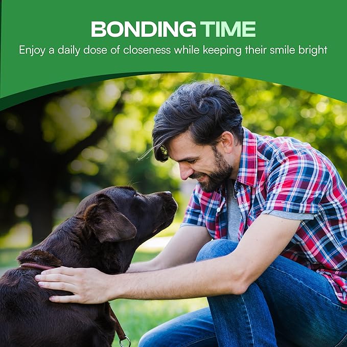 Dog Teeth Cleaning Wipes, Fights Plaque, Freshens Breath & Promotes Gum Health, No-Rinse Finger Toothbrush, Gentle & Naturally Safe, Completes Your Dog Tooth Brushing Kit, 50 Count-PurrikoPets