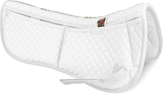 ECP Equine Comfort Products Adjustable Shock Absorbing Memory Foam Half Saddle Pad, Injury Prevention & Pressure Relief, Customizable Fit, Breathable for All Riding Styles-PurrikoPets