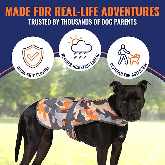 Dog Reflective Vest – Hi-Vis Fluorescent Visibility That Helps to Safeguard Your Pet On/Off Leash in Urban & Rural Areas (Camo, X-Small)-PurrikoPets