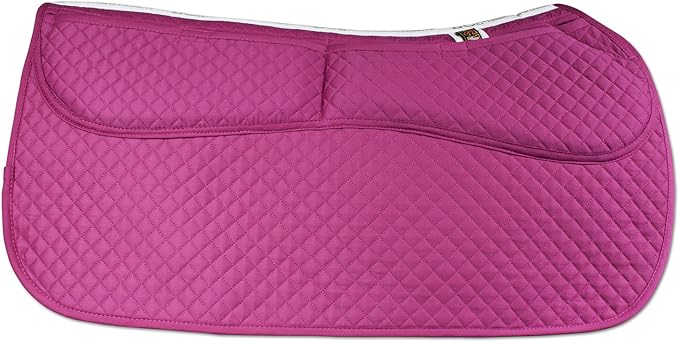 ECP Equine Comfort Products Thermoregulating Western Saddle Pad, Machine Washable Contoured Fit, Water Absorbing, Therapeutic, Shock Absorbing with Adjustable Memory Foam Shims-PurrikoPets
