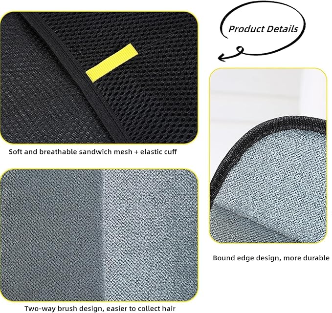 3pcs Pet Hair Removal Glove for Cats & Dogs, 2025 New Upgrade Efficient Grooming Gloves for Pet Hair, Reusable Cat Dog Electrostatic Hair Remover Grooming Glove Tool-PurrikoPets