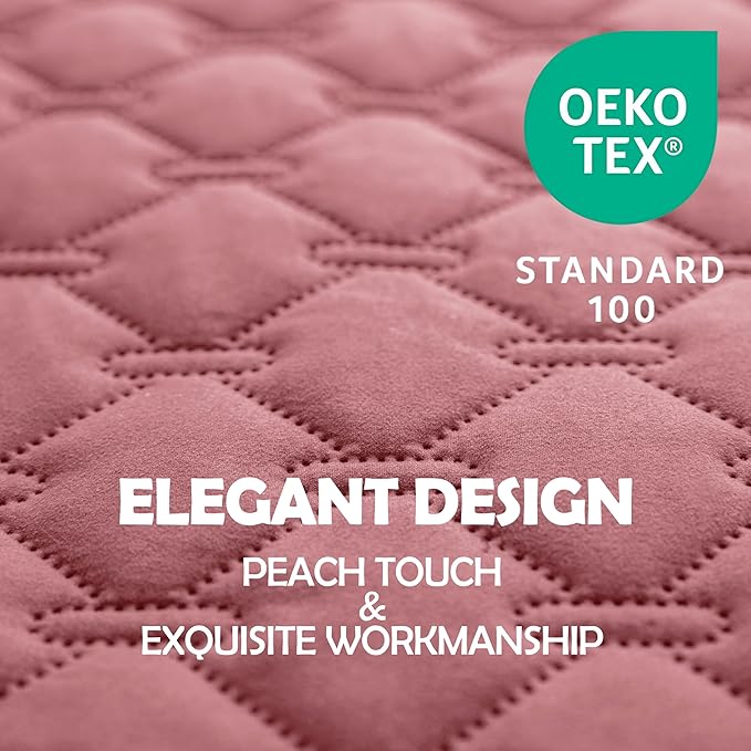 gogobunny 3X Stronger Waterproof Pet Blanket, Scratch Proof Furniture Protector for Dogs Cats, Reversible Cover 82x82 Inch, Dark Pink/Light Pink-PurrikoPets
