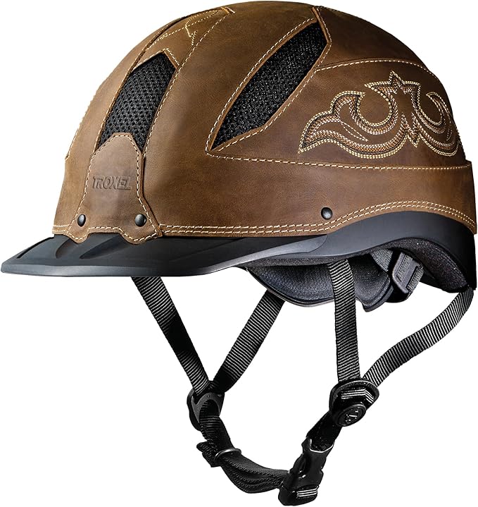 Troxel Cheyenne Rugged Horse Riding Helmet, Low-Profile, Self-Adjustable Design, Safety Horseback Riding Gear-PurrikoPets