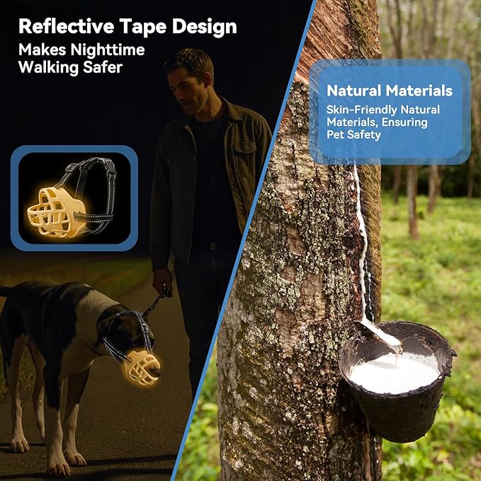 Dog Muzzle for Large Dogs, Breathable Basket Muzzles for Small, Medium and X-Large Aggressive Dog, Allows Panting Drinking, Suitable for Grooming Trimming Training (6, Luminous Orange)-PurrikoPets