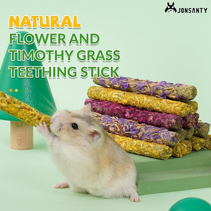 50-60 PCS Natural Rabbit Chew Toys, Treats, Timothy Sticks, Apple Sticks, Sweet Bamboo for Guinea Pig, Hamster, Chinchilla, Rat, Small Animals-PurrikoPets