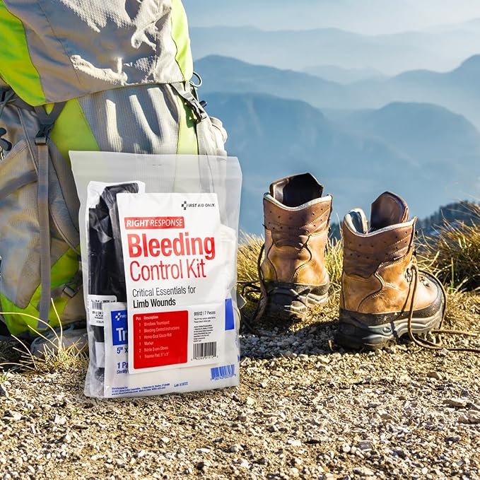 First Aid Only 91512 Critical Essentials Bleeding Control Kit for Limb Wounds, 7 Pieces-PurrikoPets