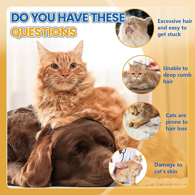 4 in 1 Cat Steam Brush for Shedding, Rechargeable Steam Pet Brush for Dog and Cat, Anti-Static, Massage, Cleaning, Shedding & Combing All In One!(Brown)-PurrikoPets