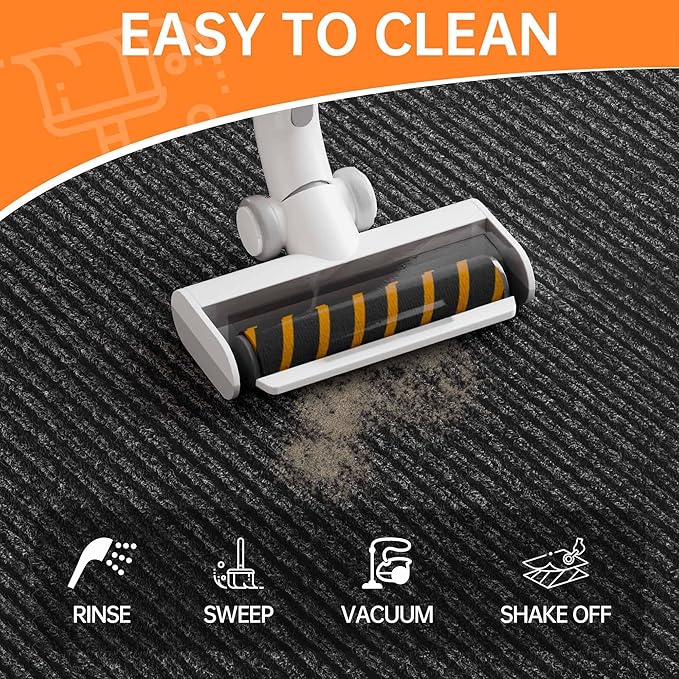 Front Door Mat, 4'x8' Indoor Outdoor Door Mat, Commercial Industrial Entrance Doormat, Heavy Duty Welcome Mat, Rubber Backing Non Slip Doormat for Entryway-PurrikoPets