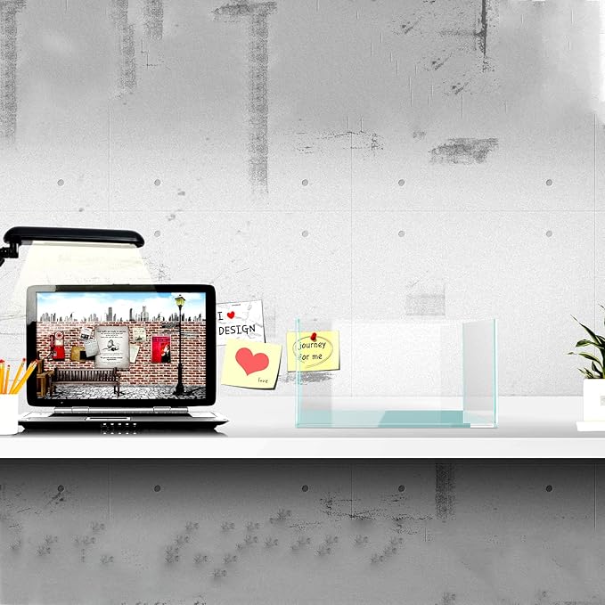 Fzone 3.8gal Shallow Rimless Low Iron Fish Tank Nova Clear Ultra-White 45° Mitered Edges Translucent Glass Anata Series Aquarium w/Black Foam Leveling Mat-PurrikoPets