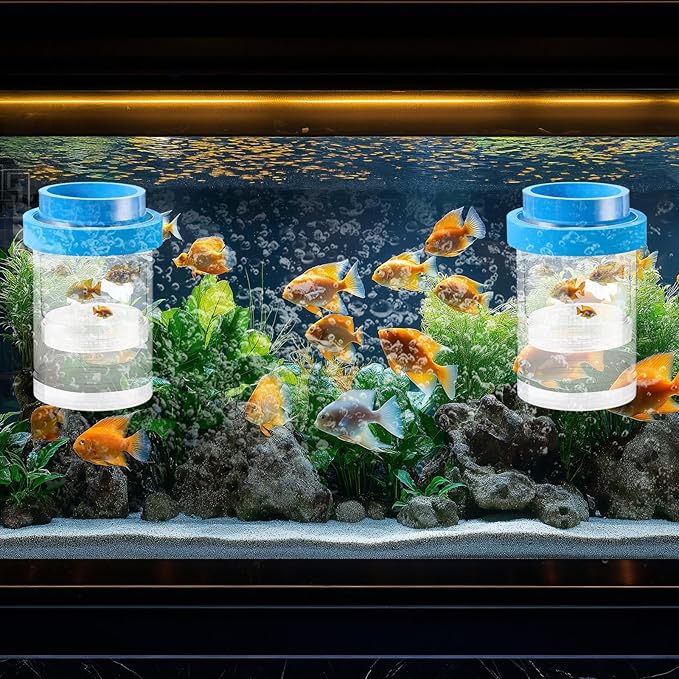 2 Pcs Breeder Box for Fish Tank Aquarium Breeder Separation Net Breeding Box with Suction Cup for Small Fish Shrimp Clownfish Guppy-PurrikoPets