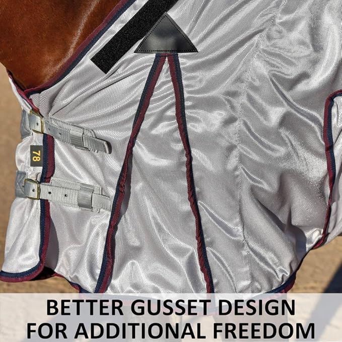 Dura-Tech RipGuard Adjusta-Fit Horse Fly Sheets | Self-Repairing Durability | Enhanced UV & Insect Protection | Ideal for All Horse Breeds-PurrikoPets
