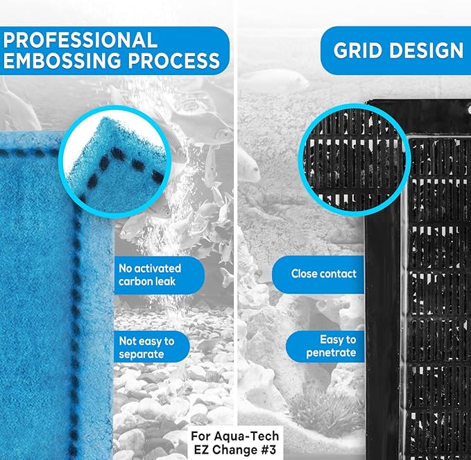 9 PCS Aquarium Filter Cartridge Compatiable with Aqua-Tech Filters (EZ-Change #3) Fish Tank Filter Cartridge Compatiable with Aqua-Tech 20-40 & 30-60 Power Filter-PurrikoPets