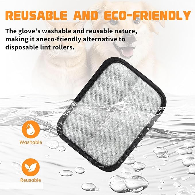 2 Upgraded Thickened Electrostatic Pet Hair Removal Gloves Brush,2025 New Reusable Cat Dog Hair Remover Grooming Gloves,Double Sided Washable Static Animal Fur Removal Tool for Couch,Carpet, Clothes-PurrikoPets