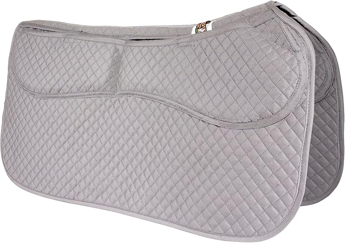 ECP Equine Comfort Products Thermoregulating Western Saddle Pad, Machine Washable Contoured Fit, Water Absorbing, Therapeutic, Shock Absorbing with Adjustable Memory Foam Shims-PurrikoPets
